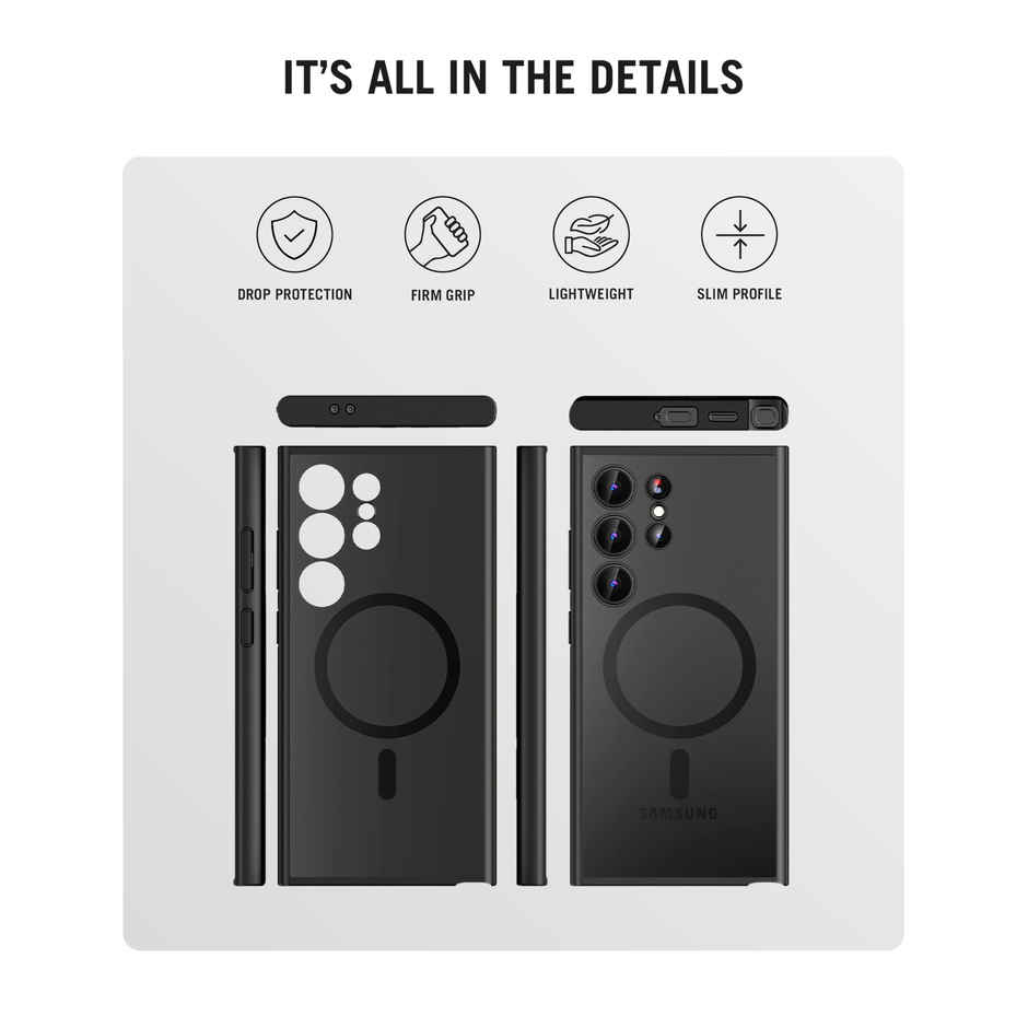 DailyObjects Black Nimbus Magnetic Phone Case Cover For Samsung Galaxy S24 Ultra