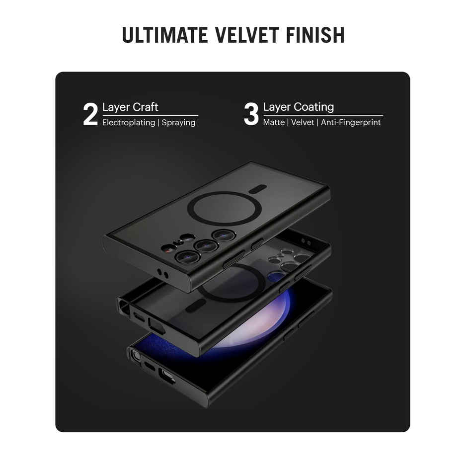 DailyObjects Black Nimbus Magnetic Phone Case Cover For Samsung Galaxy S24 Ultra