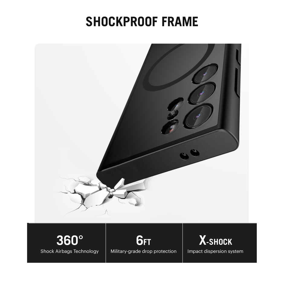 DailyObjects Black Nimbus Magnetic Phone Case Cover For Samsung Galaxy S24 Ultra