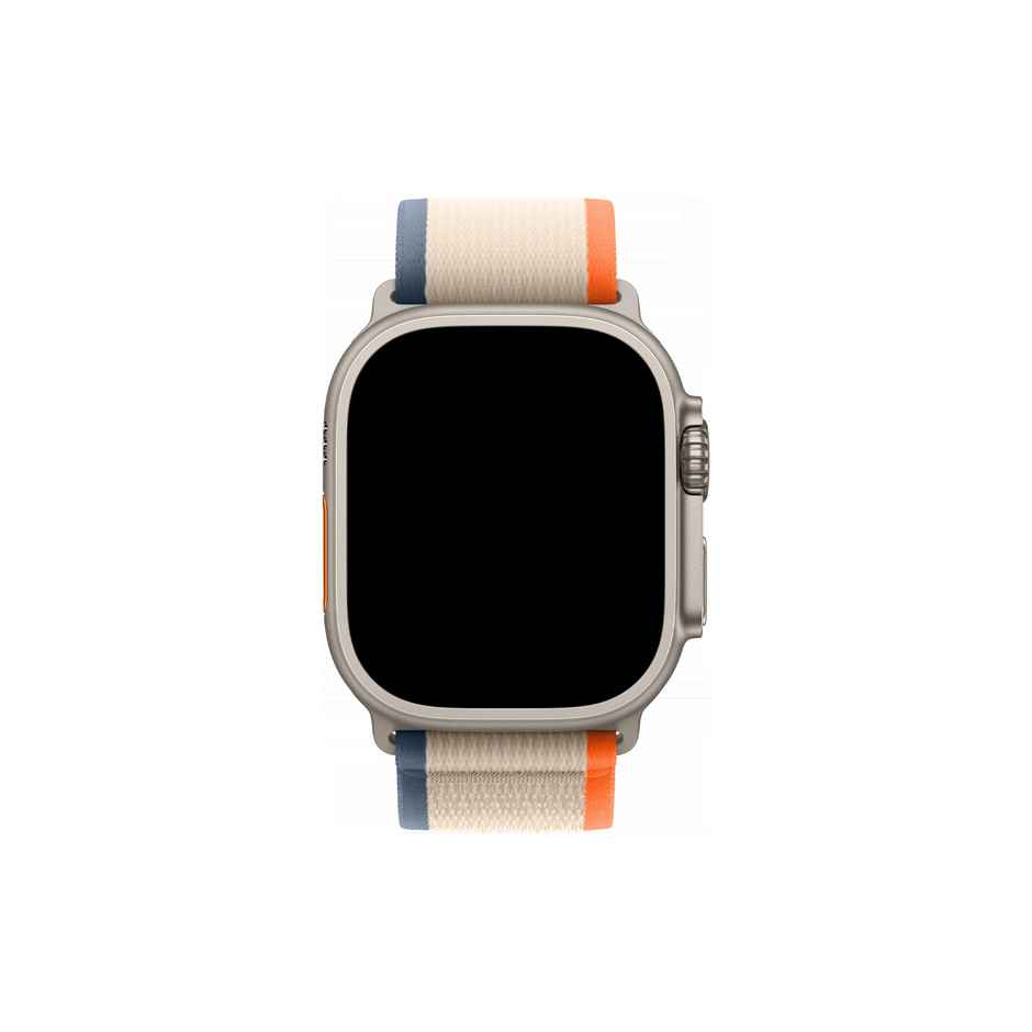 DailyObjects (42/44/45/46/49/Series10 46mm) Orange-Beige Pull Tab Nylon Weave WatchBand