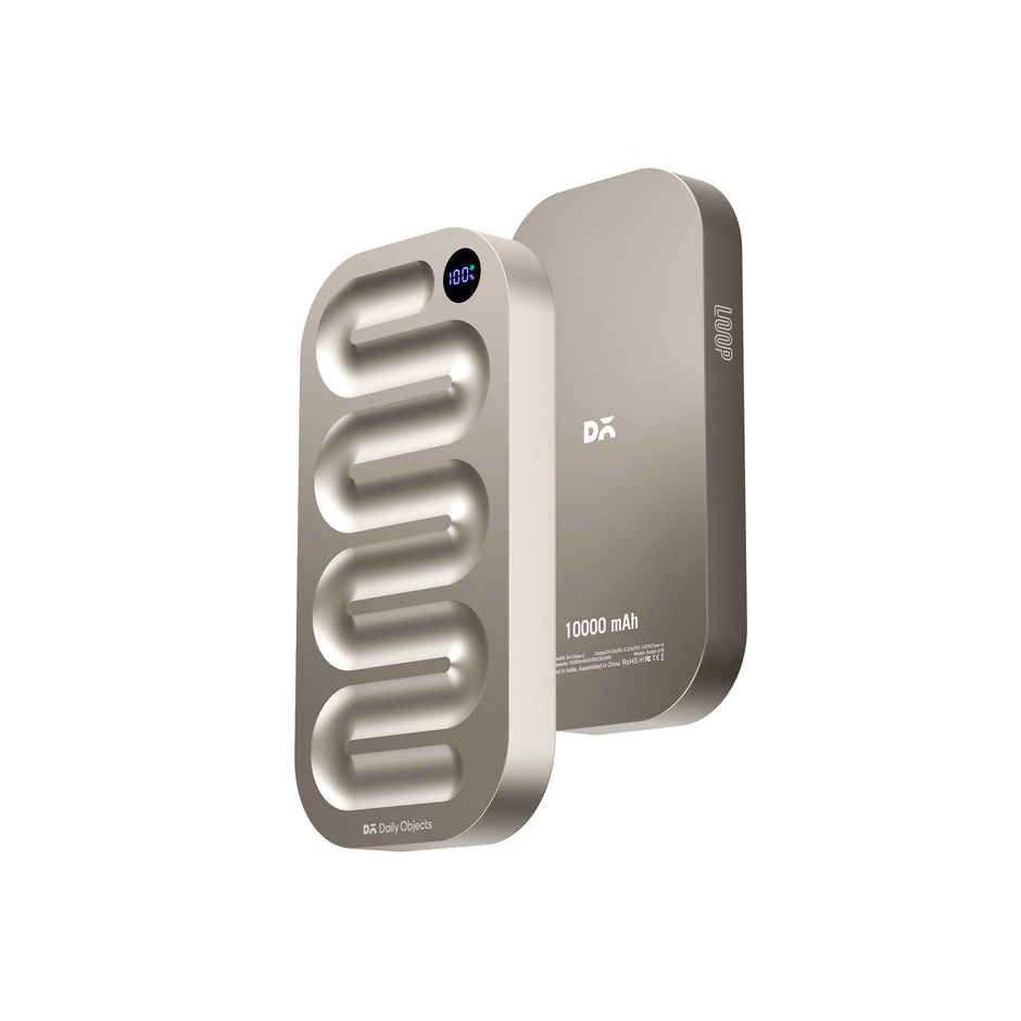 Dailyobjects Loop Universal Aluminium Power Bank 10000 mAh | Titanium