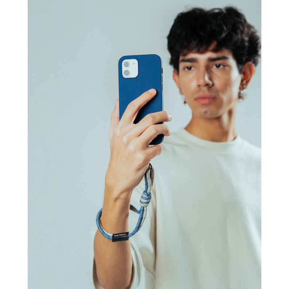 DailyObjects Grey-Blue Wrist Lanyard - Cord