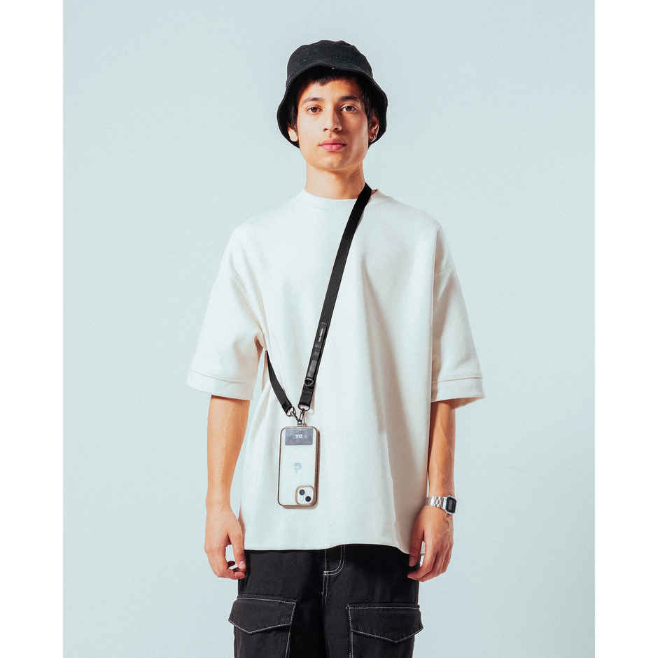 DailyObjects Black Crossbody Utility Phone Lanyard - Strap