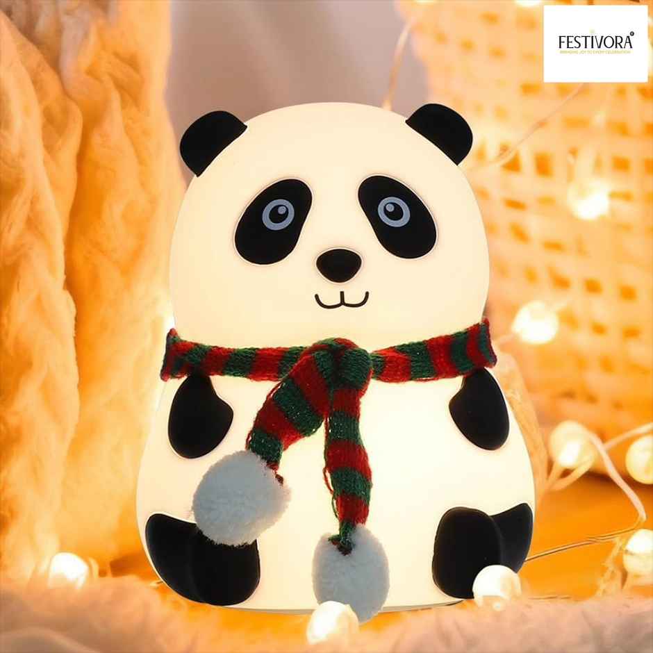 Festivora Rechargeable Cute Panda Silicon Led Lamp | Color Changing | Assorted Designs
