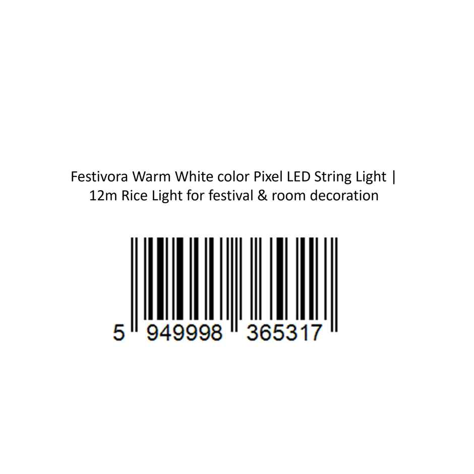 Festivora Warm White Color Pixel Led String Light | Rice Light For Festival & Room Decoration