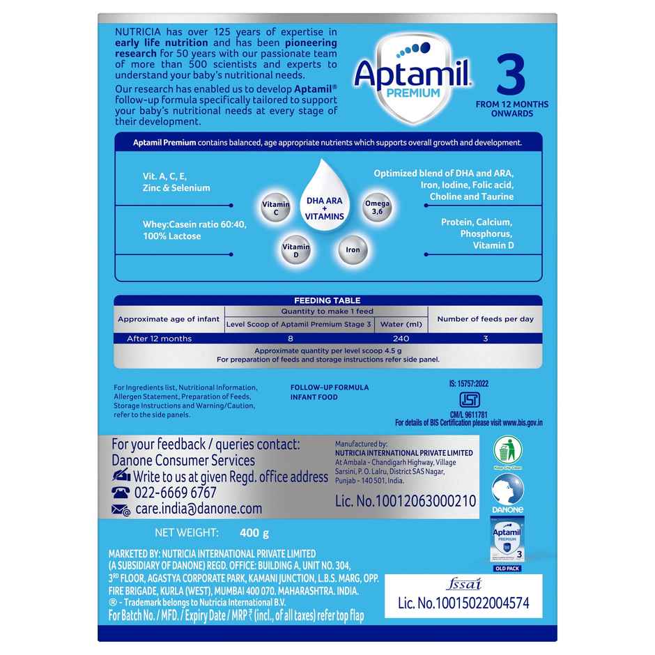 Aptamil Premium Stage 3 | Bib