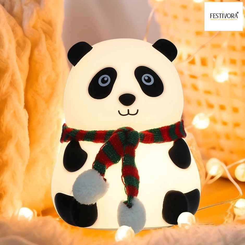 Festivora Rechargeable Cute Panda Silicon Led Lamp | Color Changing | Assorted Designs