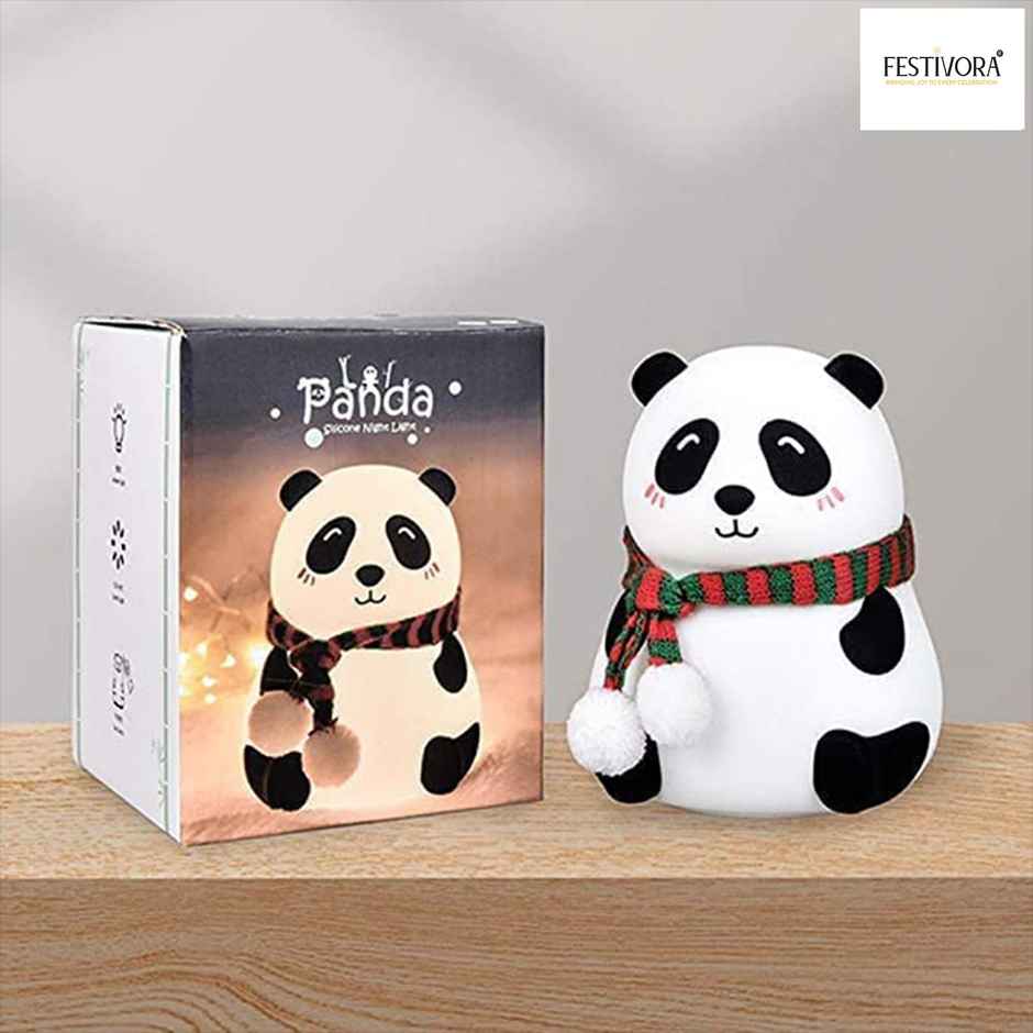 Festivora Rechargeable Cute Panda Silicon Led Lamp | Color Changing | Assorted Designs