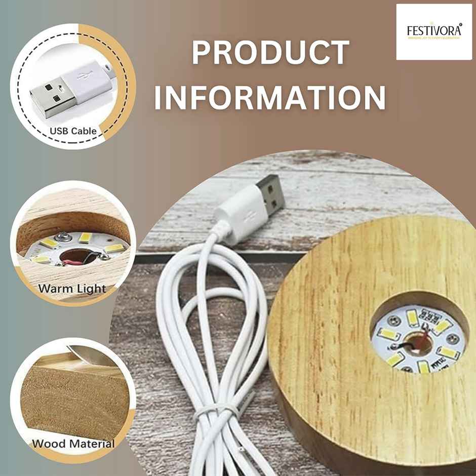 Festivora 3D Galaxy Crystal Ball Night Led Lamp | Gifting | Home Decor