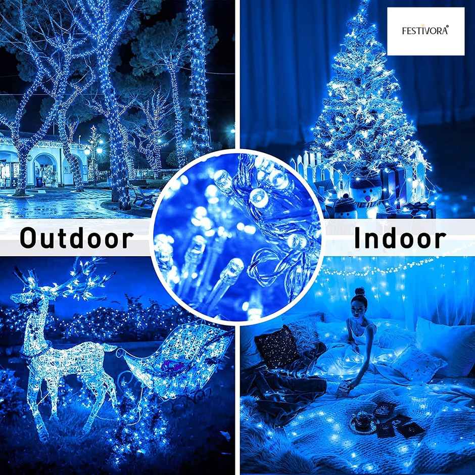 Festivora Blue Color Pixel Led String Light | Rice Light For Festival, Room Decoration