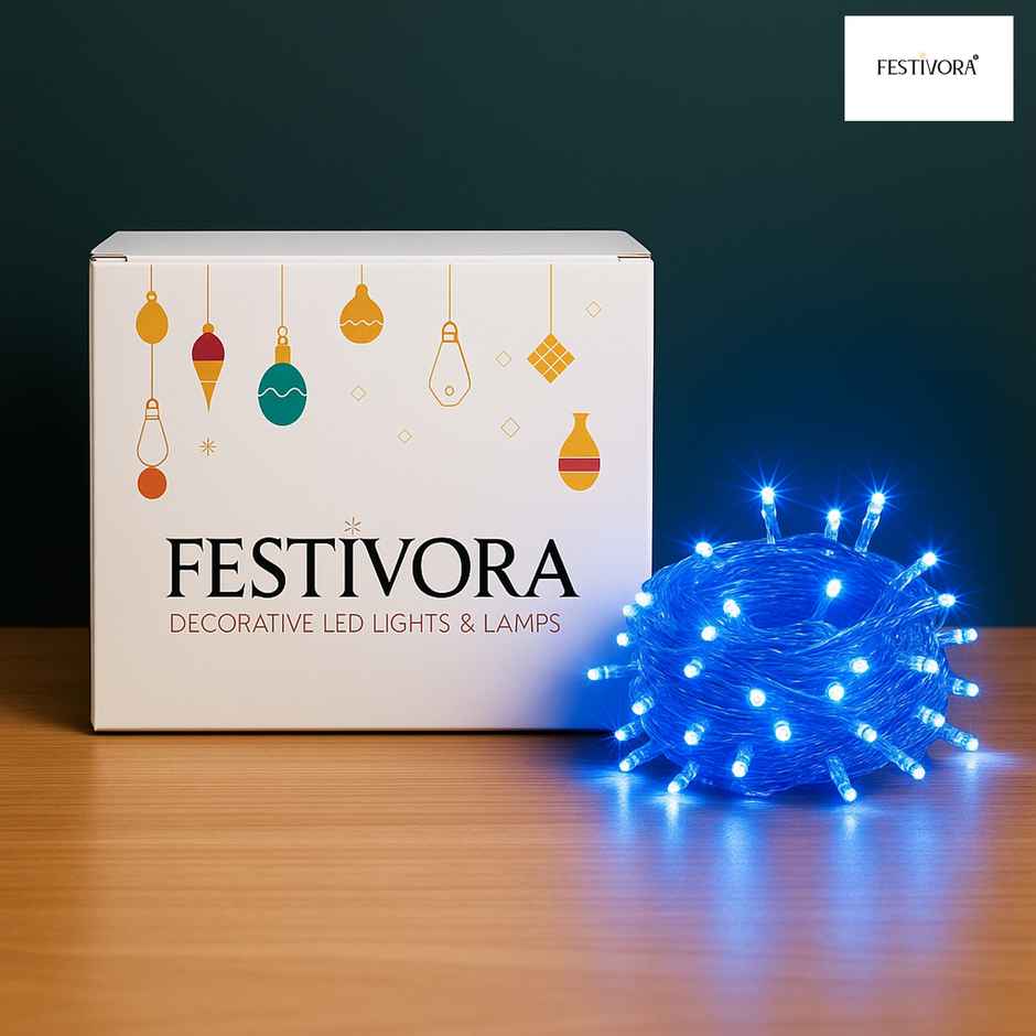 Festivora Blue Color Pixel Led String Light | Rice Light For Festival, Room Decoration