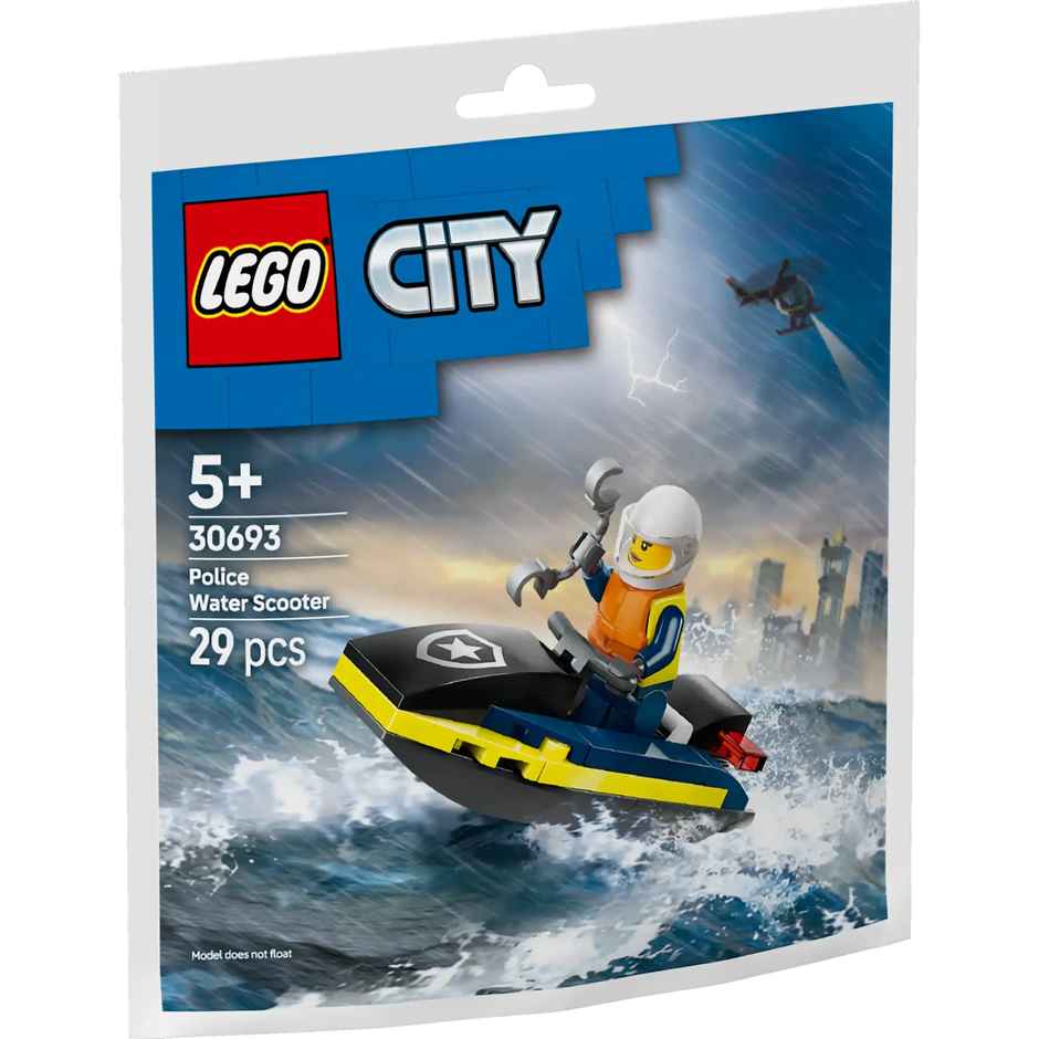LEGO City Police Water Scooter 30693 | Mini Set with Exclusive Police Officer for Kids 5Y+
