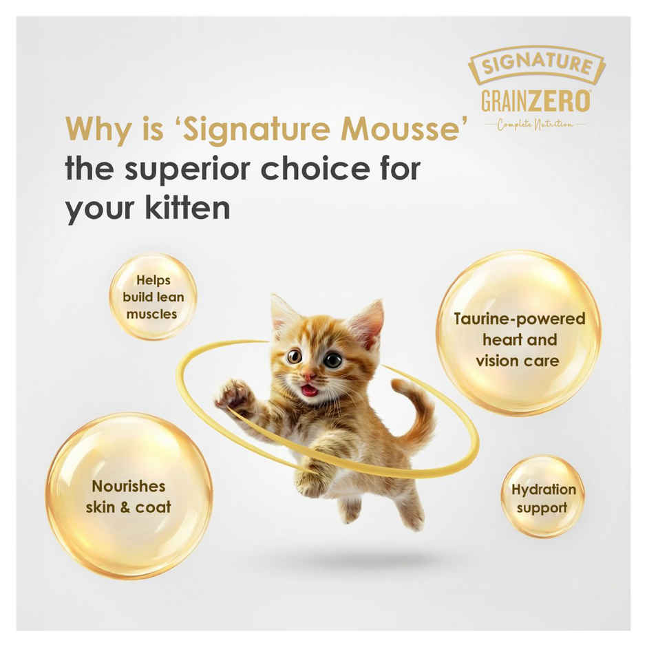 Signature Grain Zero Salmon Mousse Kitten Wet Food