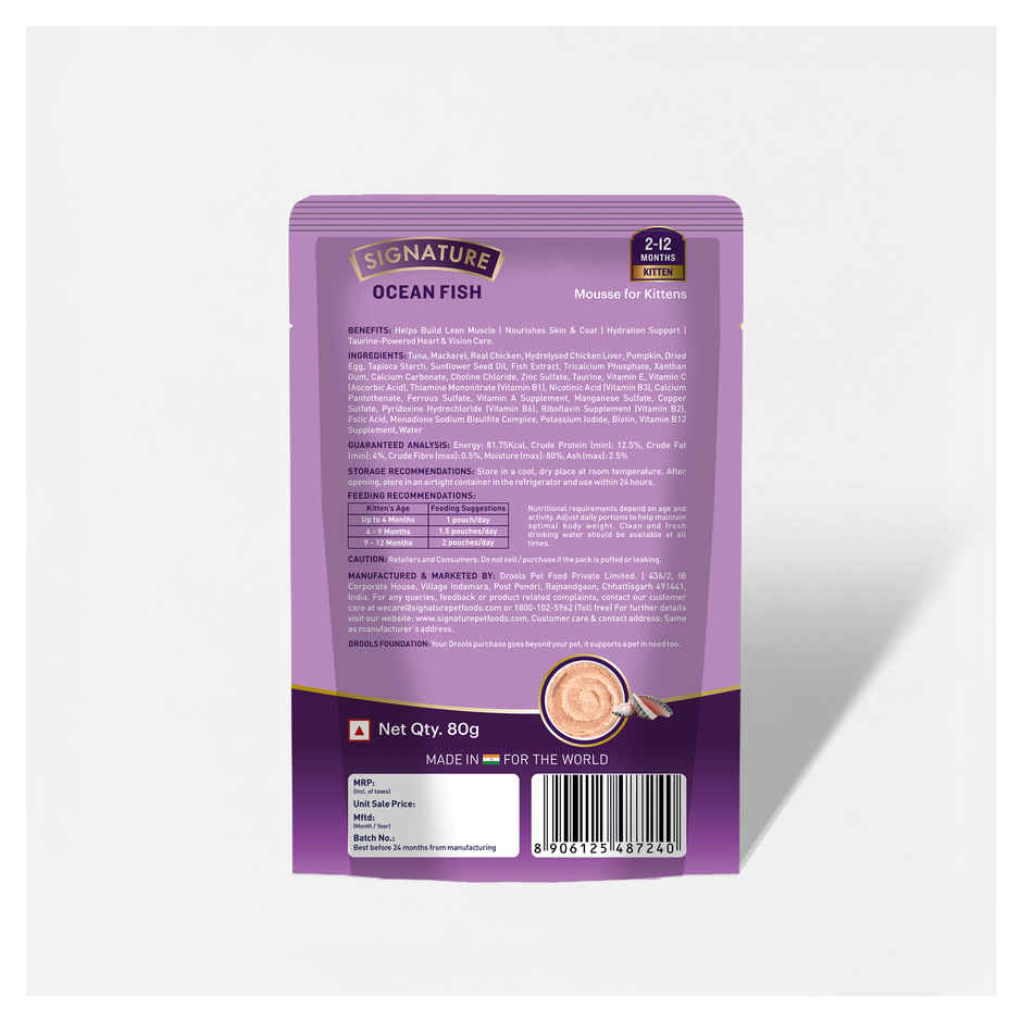 Signature Grain Zero Ocean Fish Mousse Kitten Wet Food