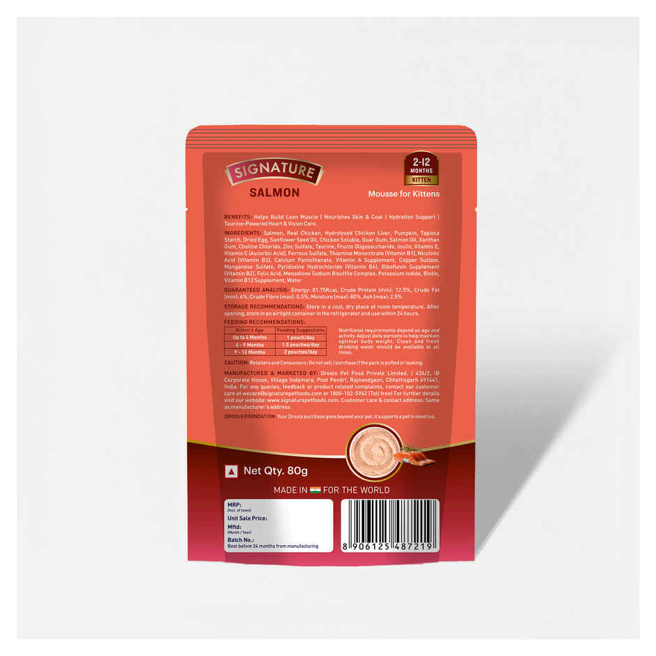 Signature Grain Zero Salmon Mousse Kitten Wet Food