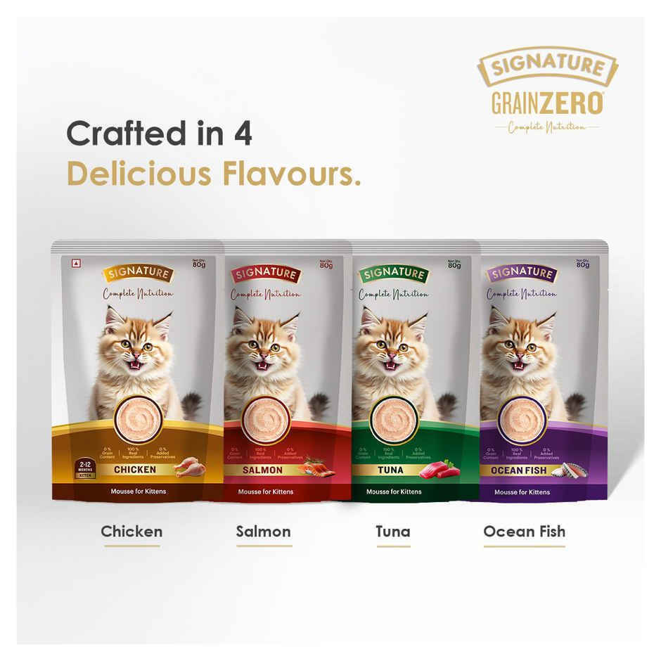 Signature Grain Zero Salmon Mousse Kitten Wet Food