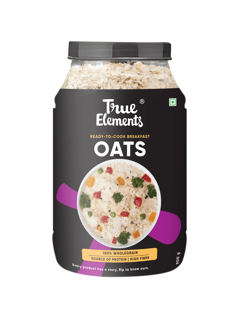 True Elements Instant Oats(Jar)(900gms) & True Elements Raw Chia Seeds(Pouch)(250gms) Combo