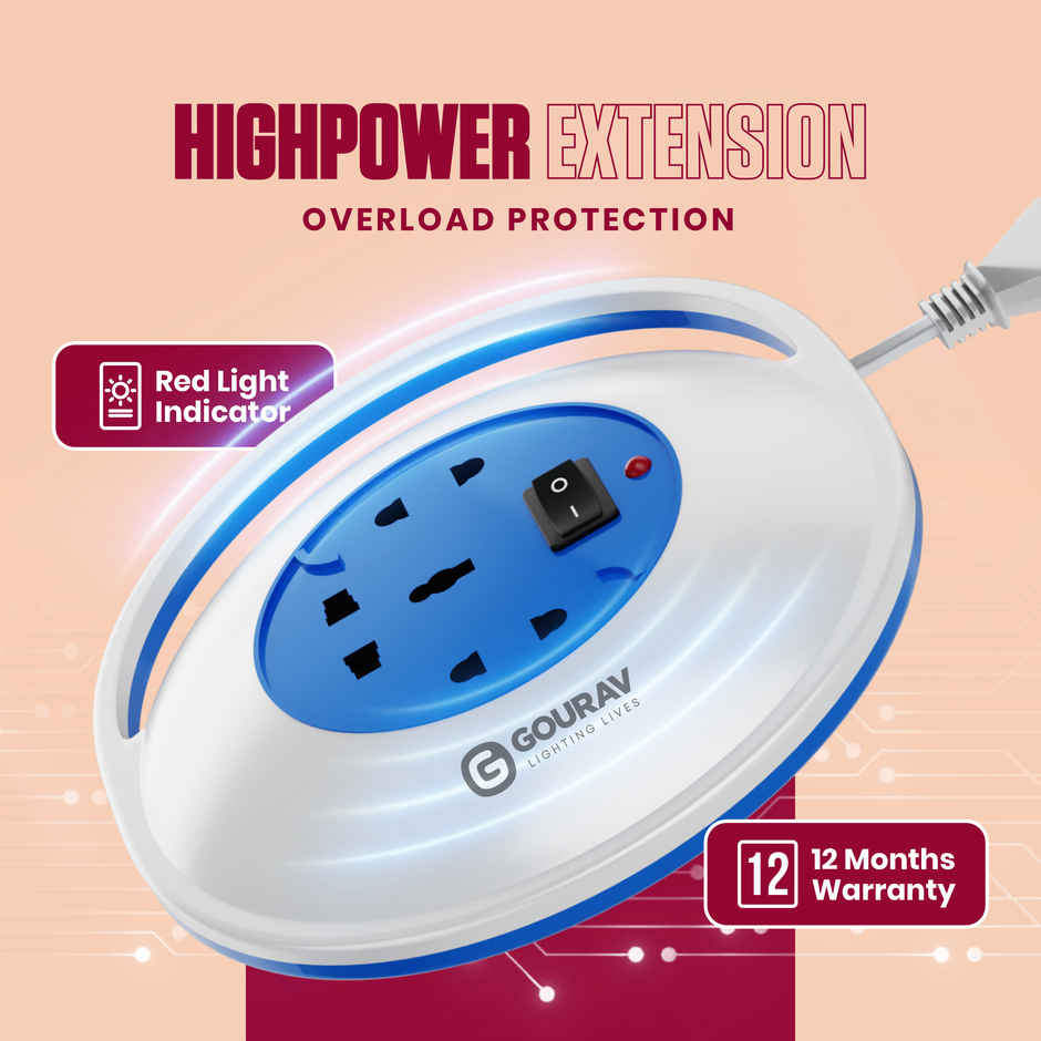 Gourav SafeGuard Flex Box 7 Meter Extension Cord