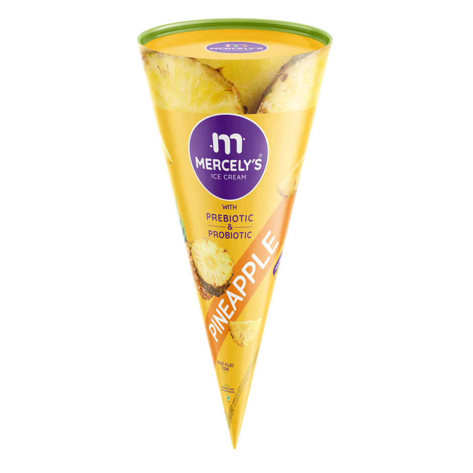 Mercely's Fruit Filled Pineapple Ice Cream Cone