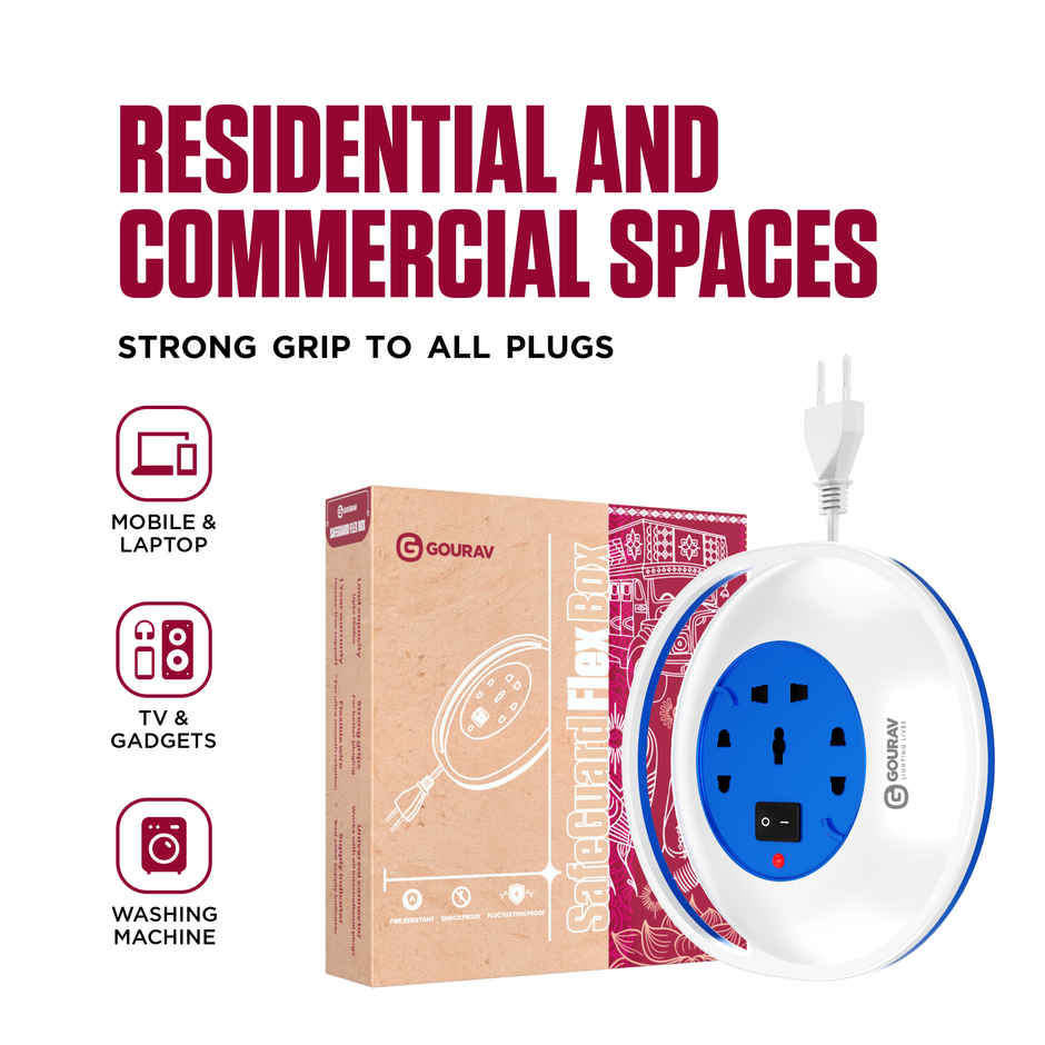 Gourav SafeGuard Flex Box 7 Meter Extension Cord