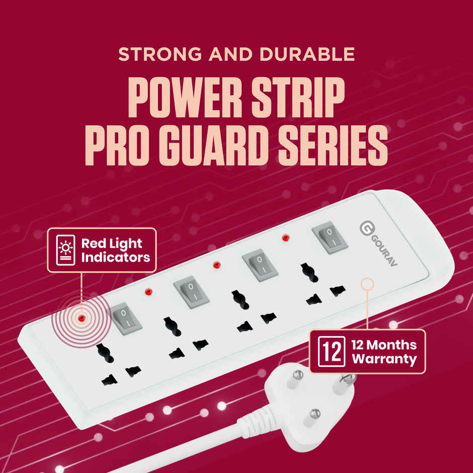 Gourav ProGuard 4 Plus 4 4 Meter Power Strip