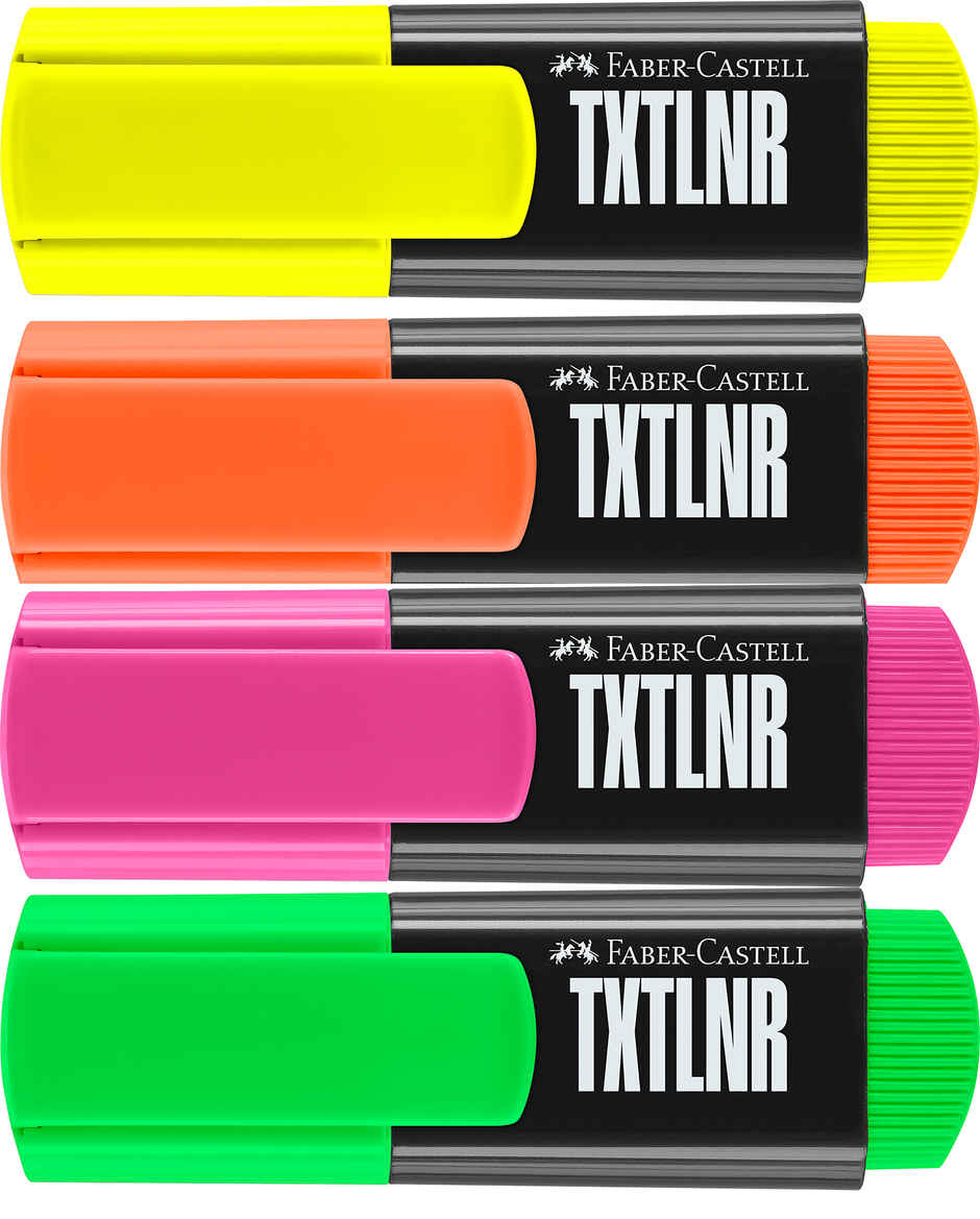 Faber-Castell | Mini Textliner | Assorted Monobox | Pack of 4