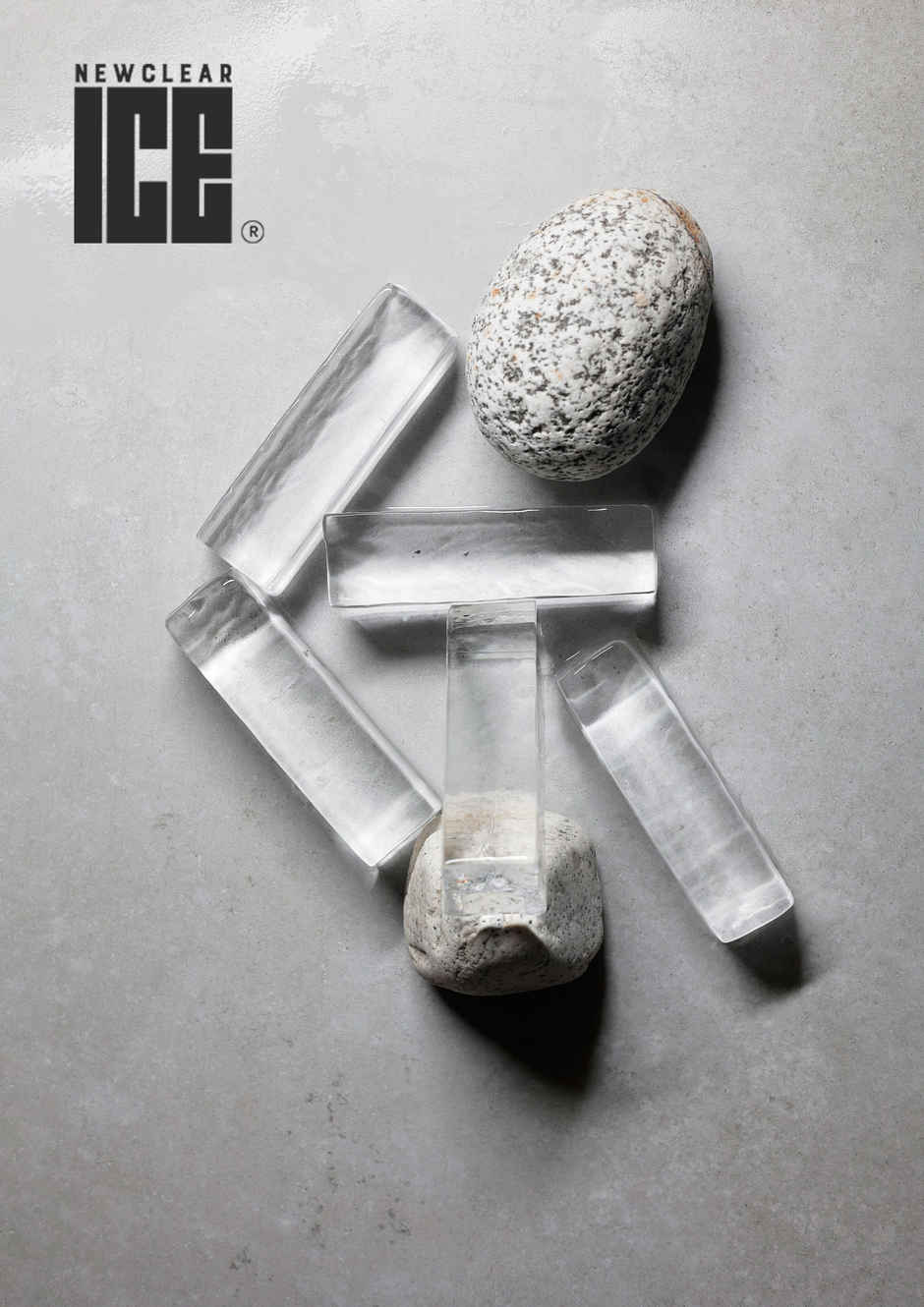 Newclear Ice Gold Crystal Jenga Ice Cube