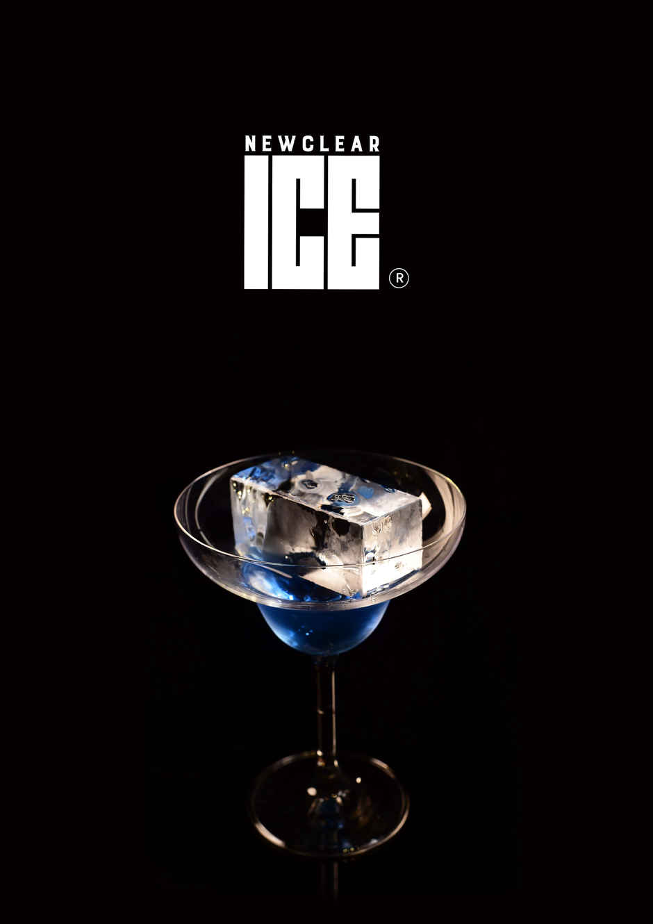 Newclear Ice Gold Crystal Jenga Ice Cube
