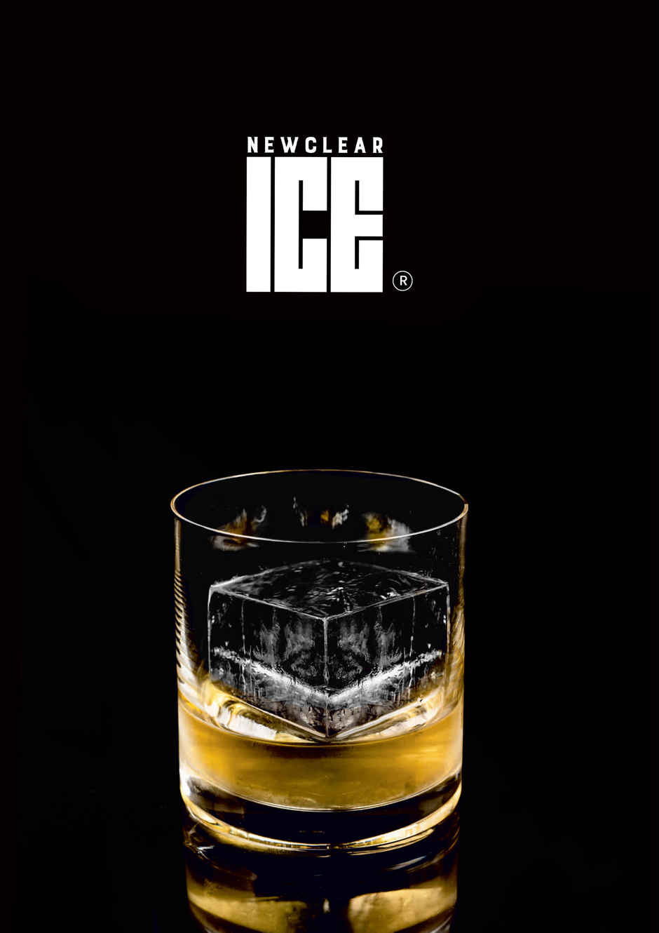 New Clear Ice Gold Crystal King Ice Cube