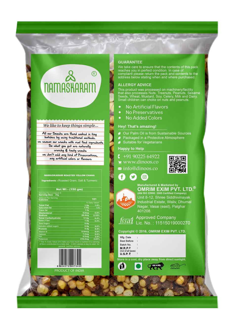 Roasted Yellow Chana