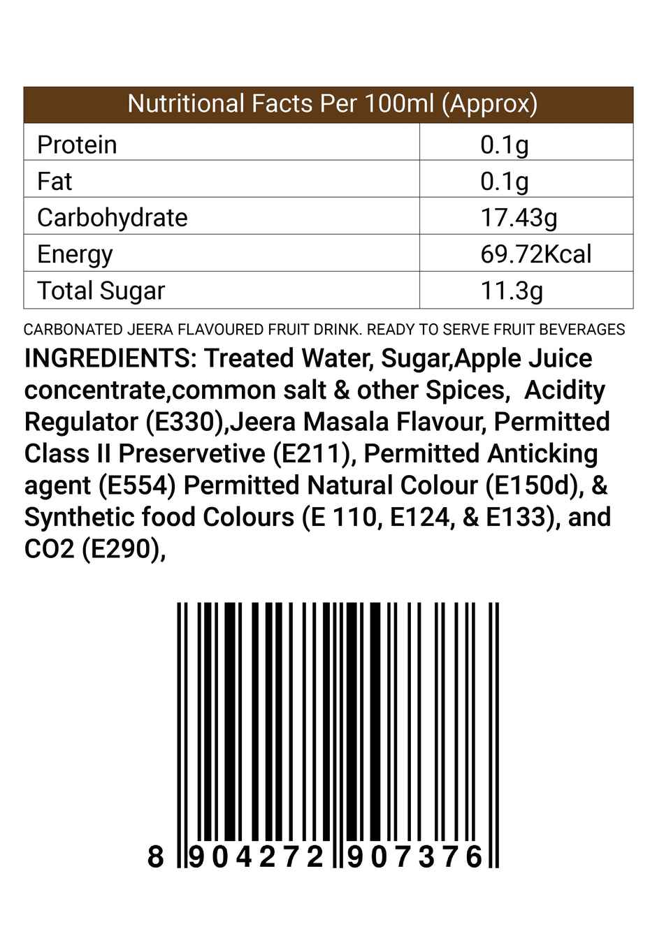 Namaskaram Jeera Masala Soda 300 ml Combo