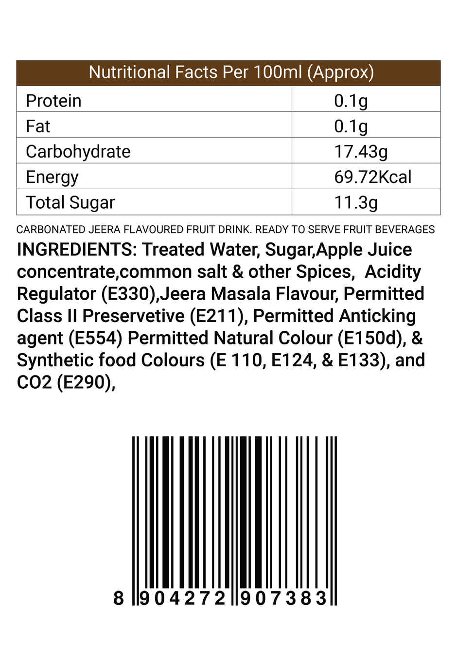 Namaskaram Jeera Masala Soda