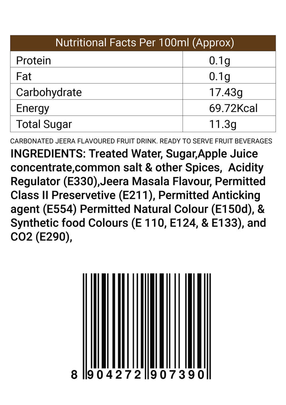 Namaskaram Jeera Masala Soda