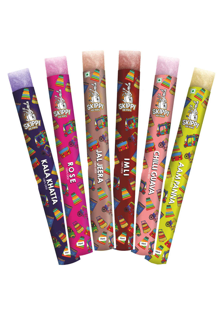 Skippi Icepops All Desi Flavour Box Of Skippi Ice Pops Kala Khatta Rose Jaljeera Imli Chilli Guava