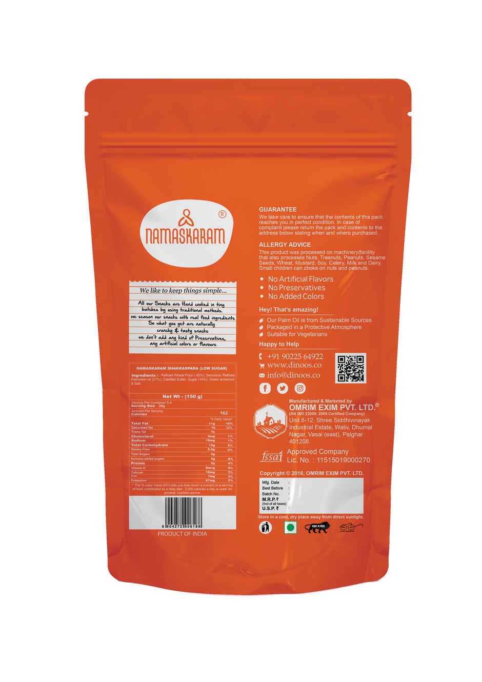 Namaskaram Shakkarpara | Low Sugar