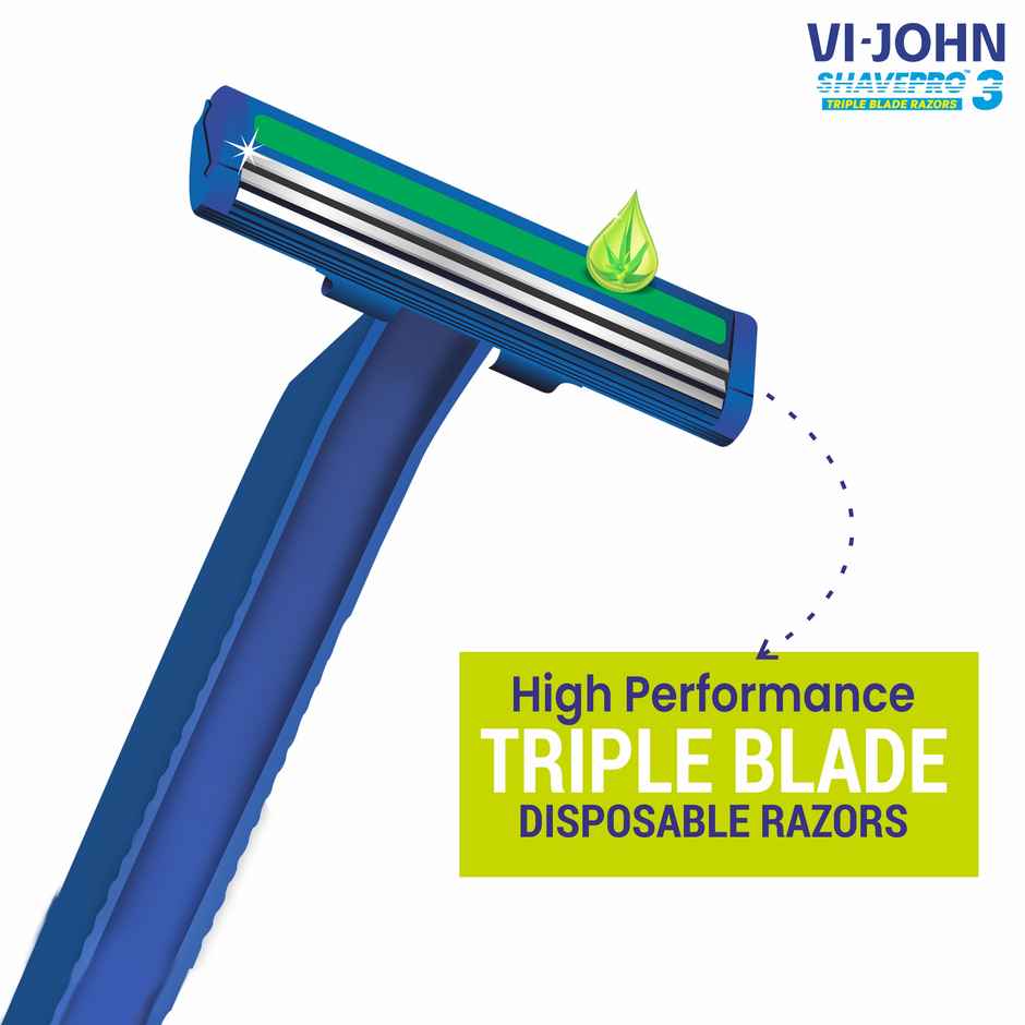 VI JOHN Shave Pro Three Blade Disposable Razor