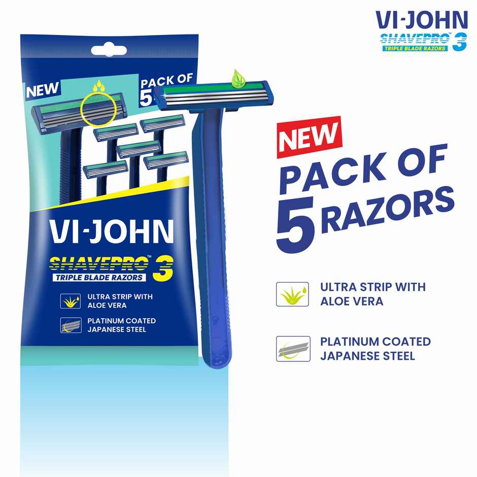 VI JOHN Shave Pro Three Blade Disposable Razor