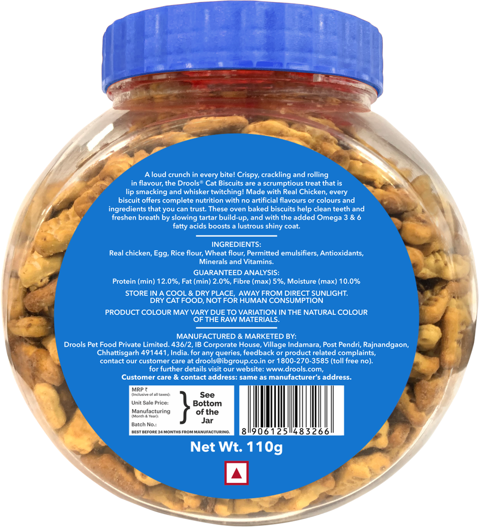 Drools Cat Biscuits Oven Baked Jar
