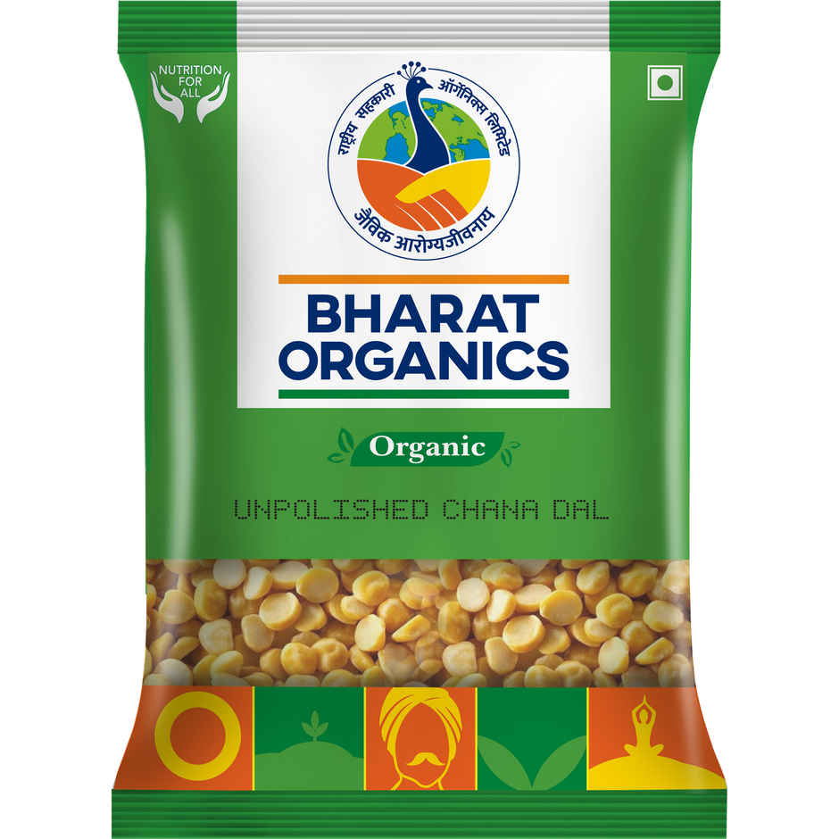 Bharat Organics Unpolished Chana Dal