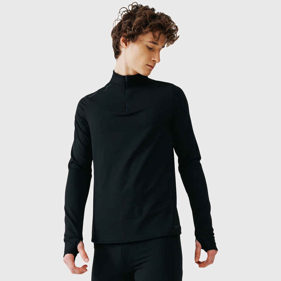 Decathlon | Kalenji Men's Full Sleeve Running T-shirt | Black - M