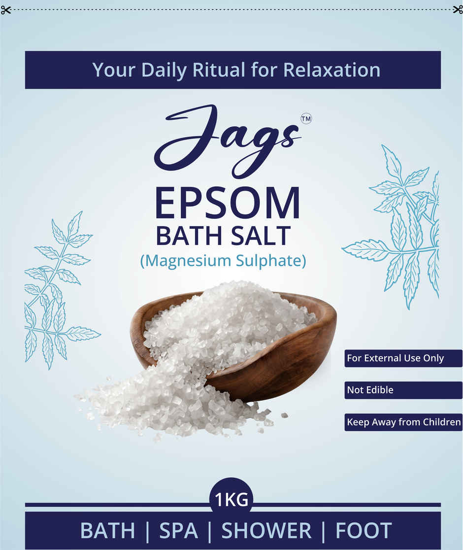 Jags Pure Epsom Bath Salt | Muscle Relaxation & Pain Relief