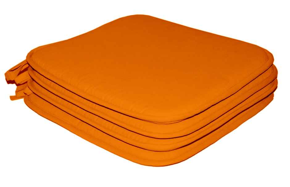 Lushomes Reversible Chair Pads - Orange | 15 x 15 inch