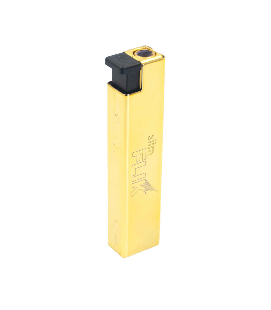 FLIK Gold Slim Jet Flame Lighter | Jet Flame