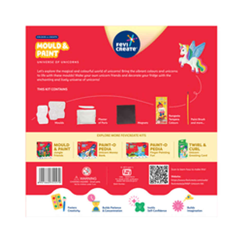 Fevicreate Mould & Paint Universe of Unicorn Kit for Kids| Badges & Fridge Magnets