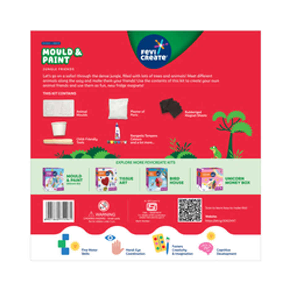 Fevicreate DIY Mould and Paint Jungle Friends Craft kit | Kids DIY Craft 5 Years