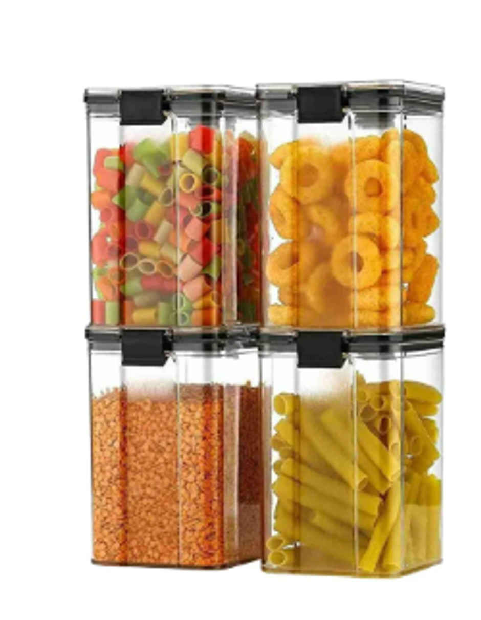 YELLOCUT Plastic Container Set for Kitchen | Transparent - 1 L
