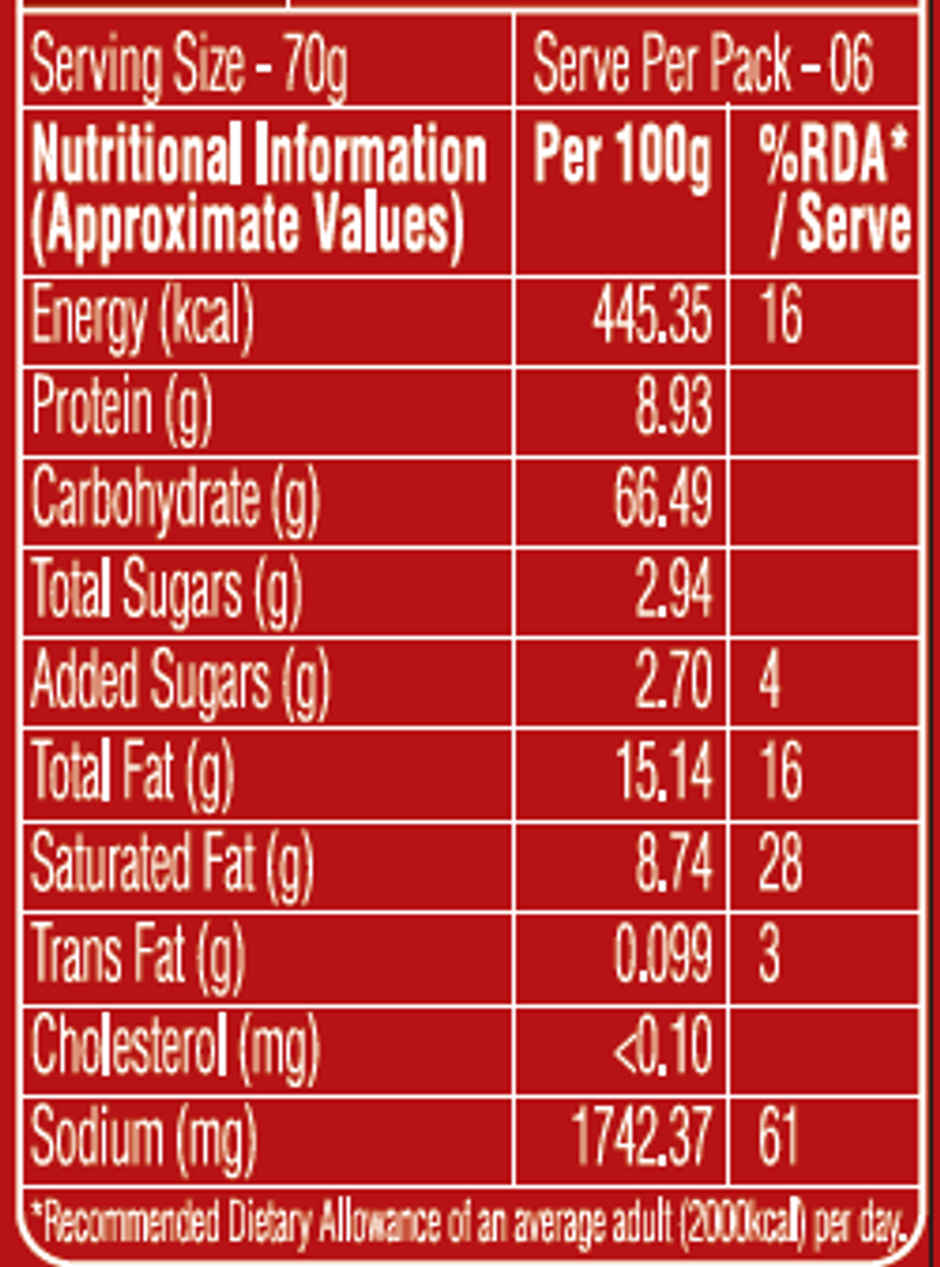 Top Ramen Curry Veg Instant Noodles