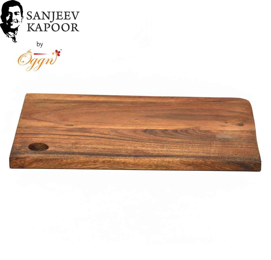 Sanjeev Kapoor by OGGN Wooden Cutting,Serving Board for Vegetables,Fruits & Cheese - 10x7 Inch
