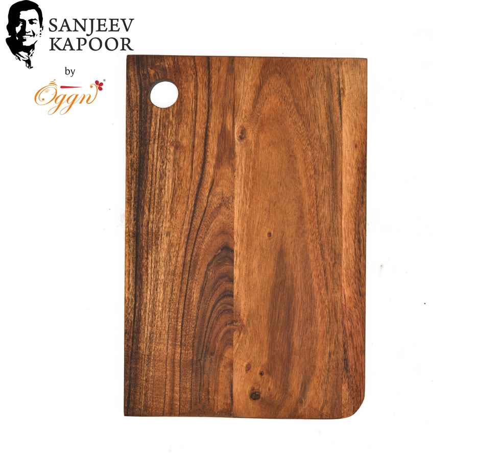 Sanjeev Kapoor by OGGN Wooden Cutting,Serving Board for Vegetables,Fruits & Cheese - 12x9 Inch