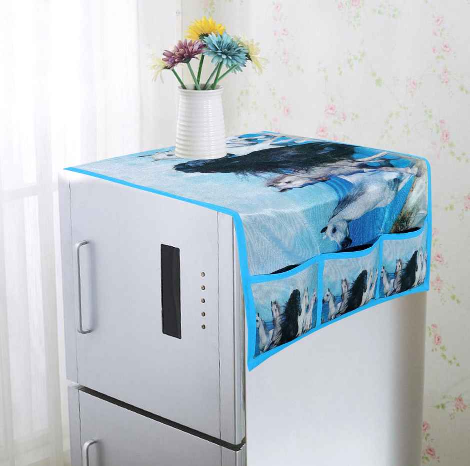 Homeharmony Horse Design Fridge Cover With Six Side Pockets